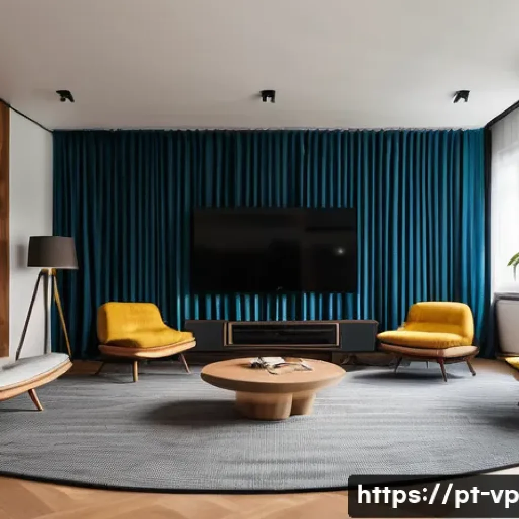 입체 사운드 시스템 조정 방법 - A modern Brazilian living room designed for an immersive surround sound experience, featuring front ...